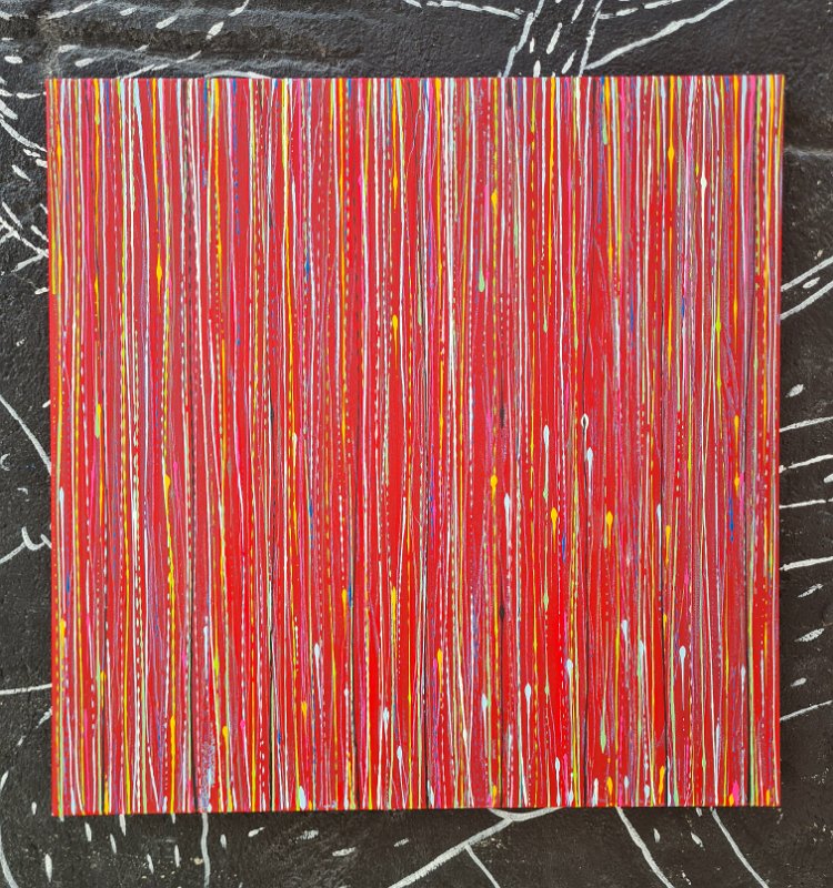 Coloured lines 36 2023, 60x60,  Acryl-Lack auf LW, € 800